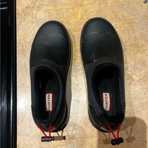 Hunter Insulated Vegan Shearling Rain & Snow Slip On Clog Shoes Size 8 Women’s